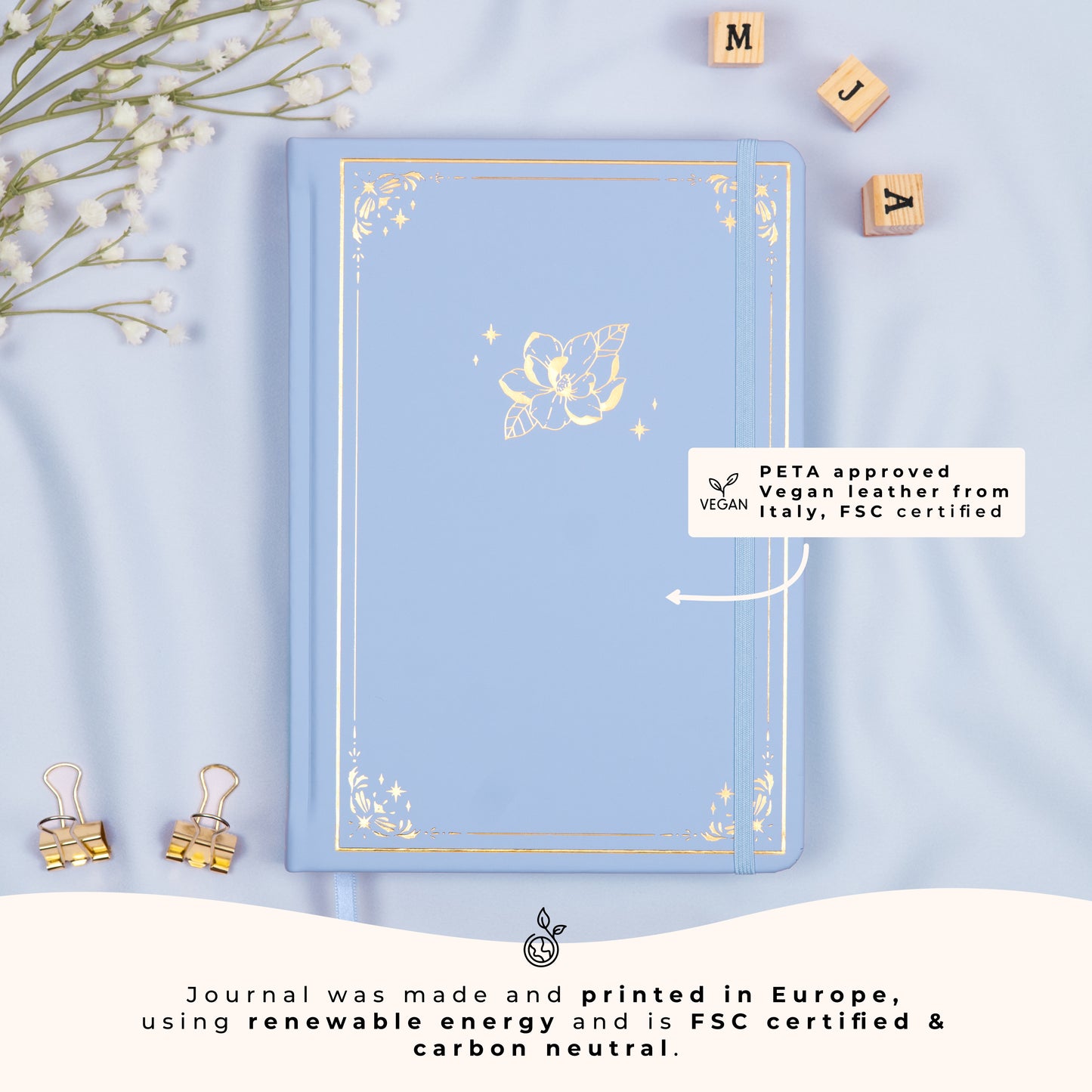 Cloud Undated Premade Bullet Style Journal