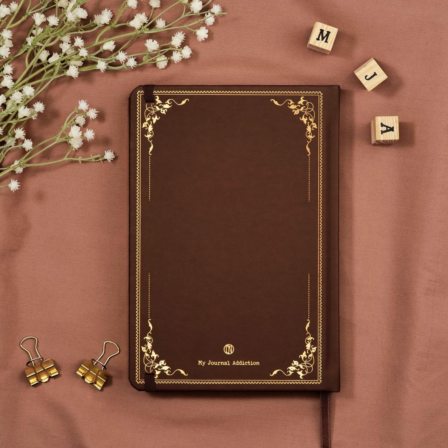 Brown & Gold Premade Travel Journal