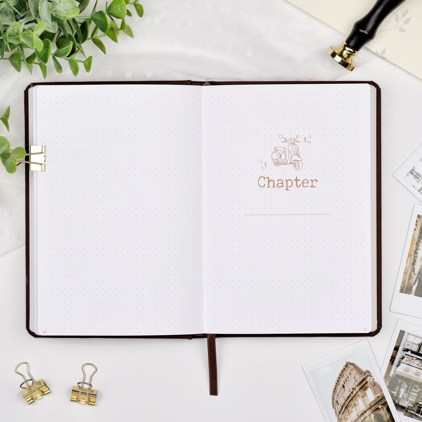Brown Premade Travel Journal