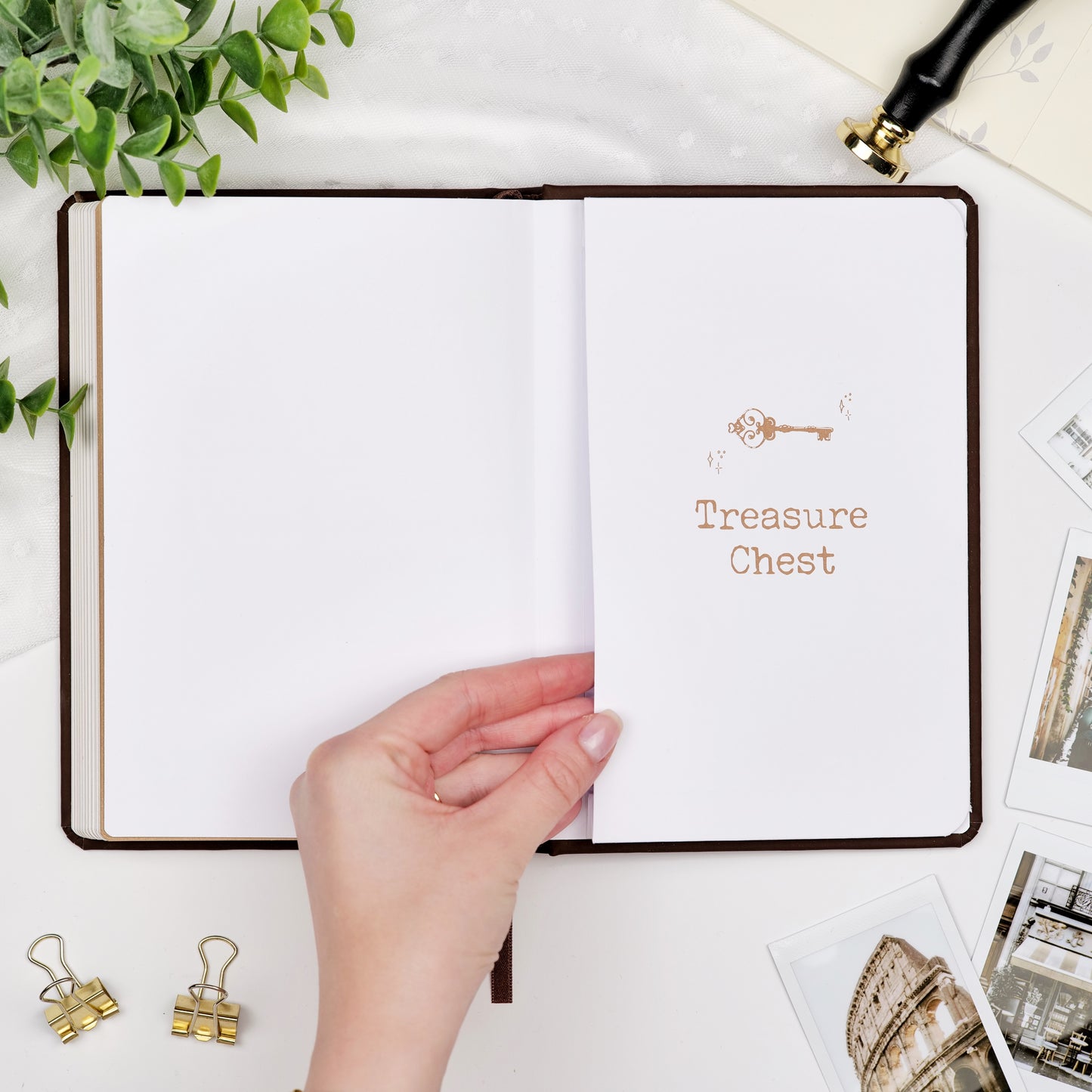 Premade Travel Journal back pocket