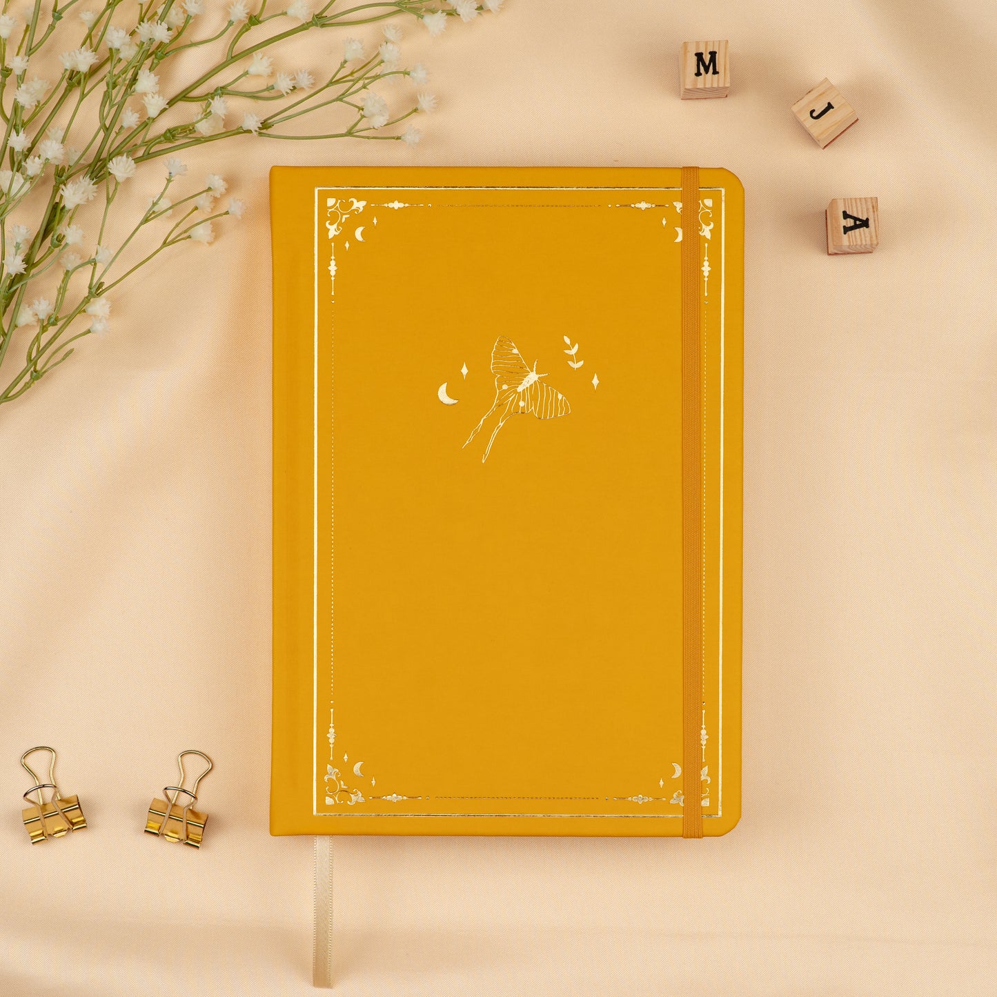 Honey Spice Undated Premade Bullet Style Journal - Luna Moth