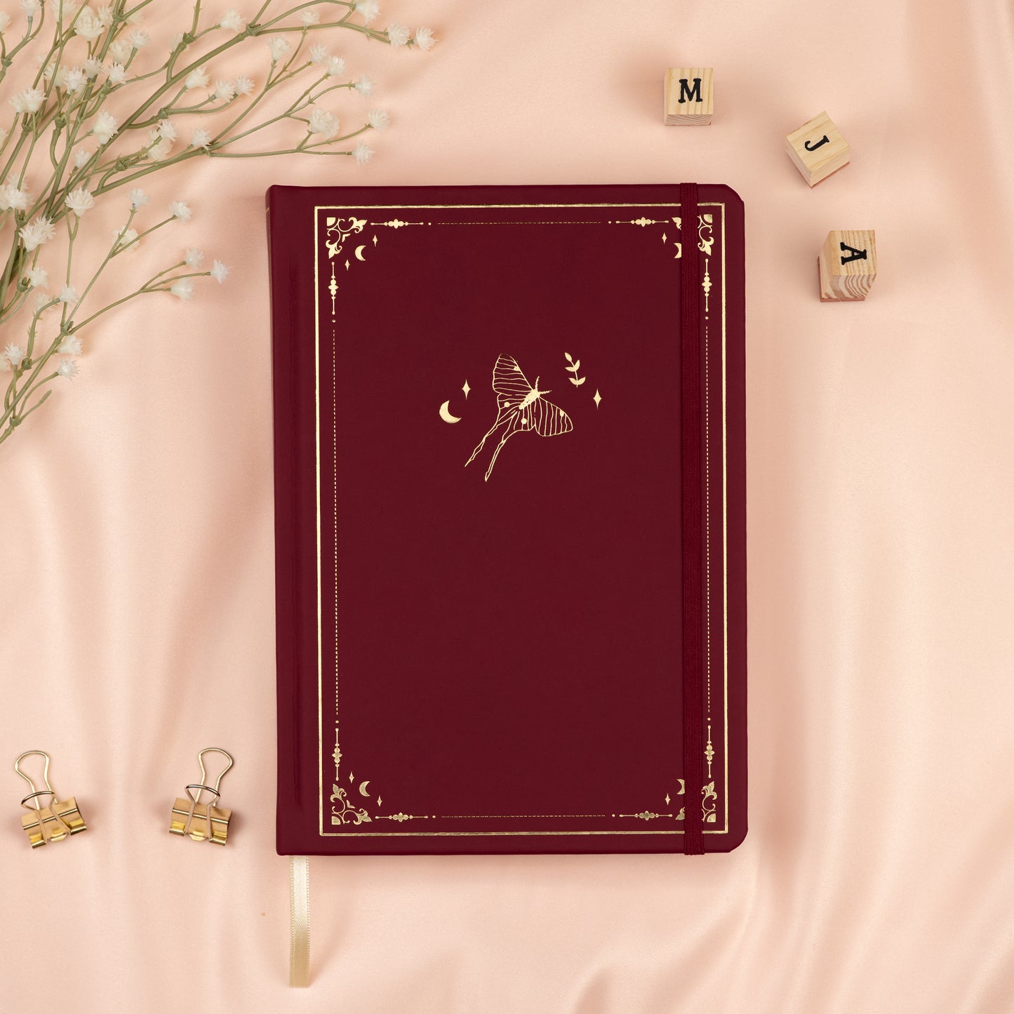 Forbidden Fruit Undated Premade Bullet Style Journal - Luna Moth