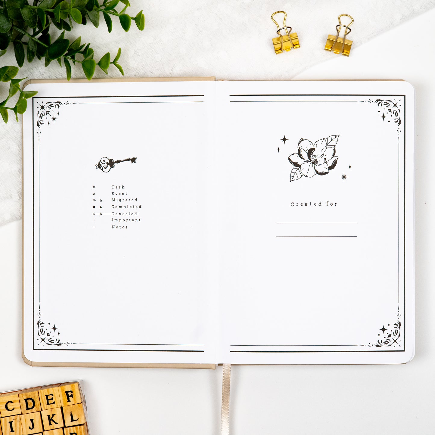 Colored Lavender Undated Premade Bullet Style Journal