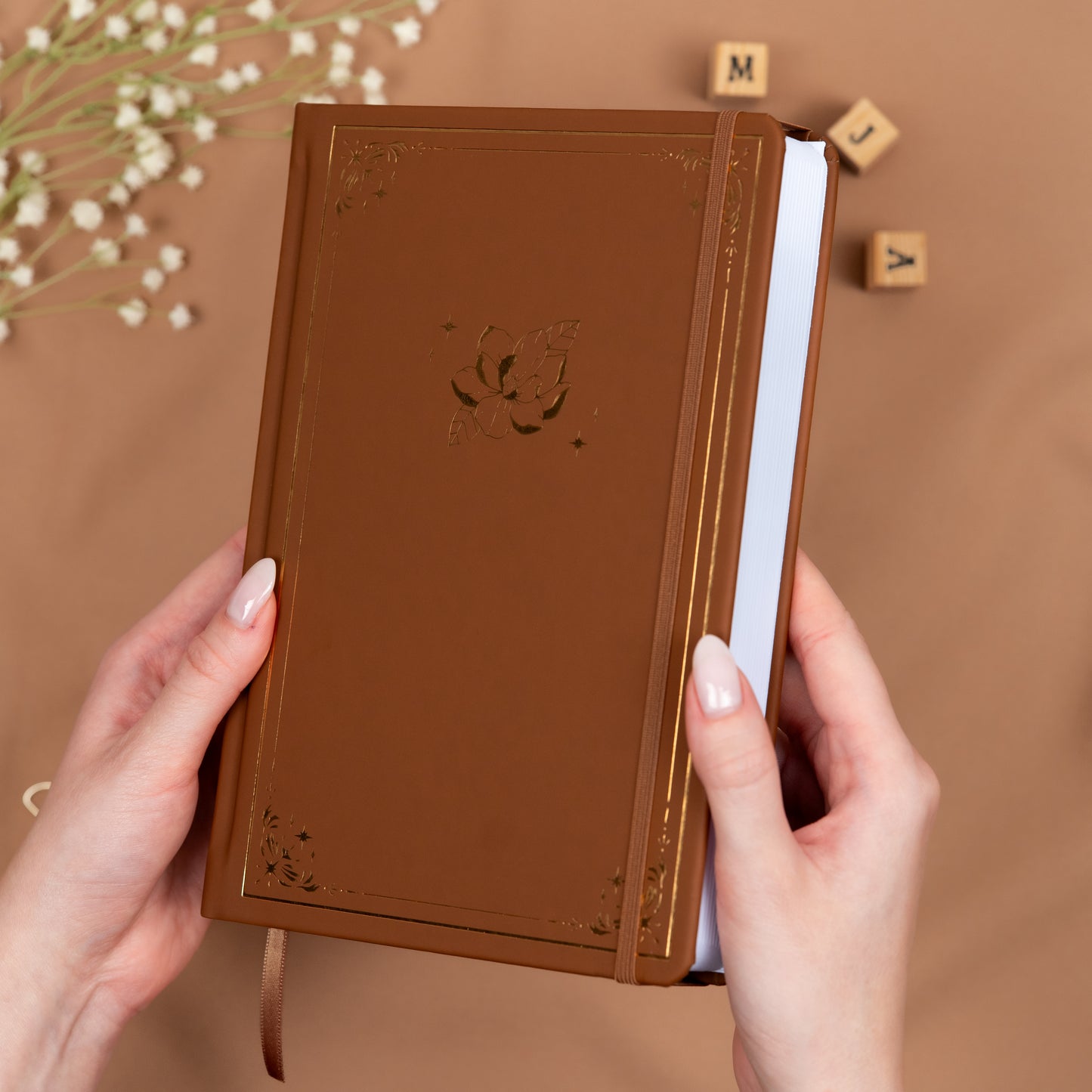 Cinnamon Undated Premade Bullet Style Journal