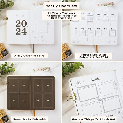 Matcha Latte 2024 Premade Bullet Style Journal