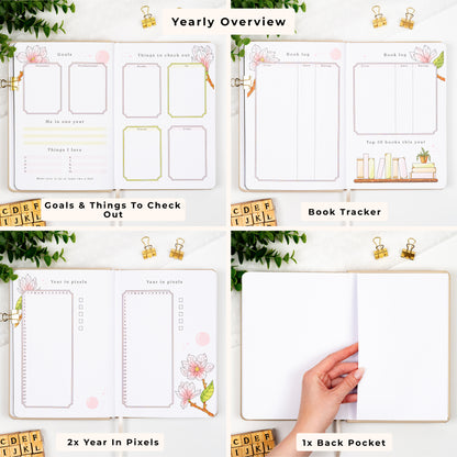 Colored Oat Undated Premade Bullet Style Journal