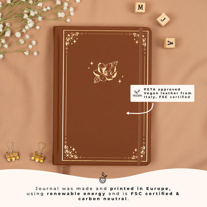 Cinnamon Undated Premade Bullet Style Journal
