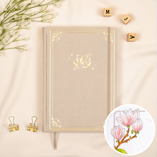 Colored Oat Undated Premade Bullet Style Journal
