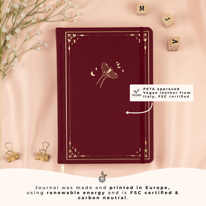 Forbidden Fruit Undated Premade Bullet Style Journal - Luna Moth