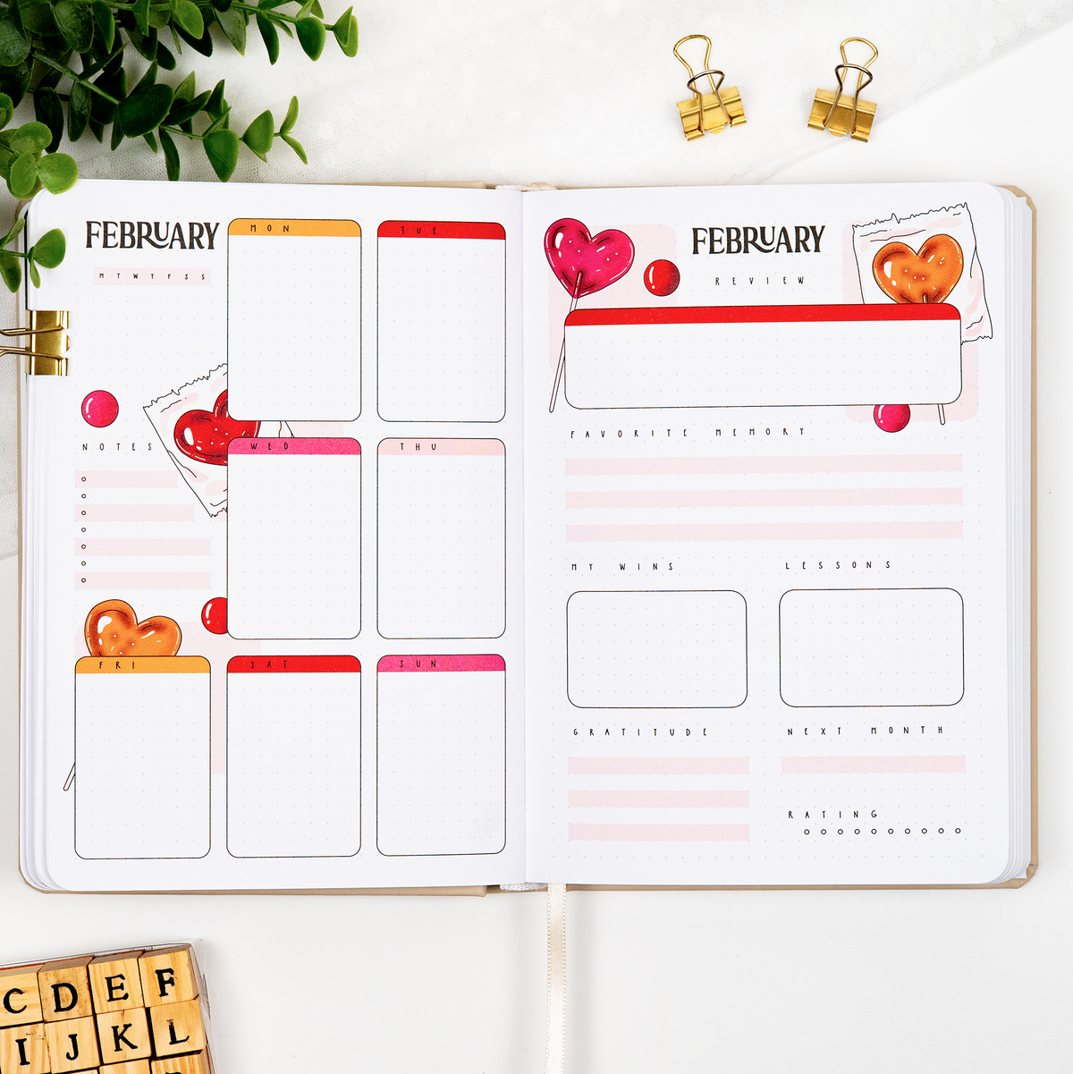 Premade Bullet Style Journal With Hand Drawn Designs – My Journal Addiction