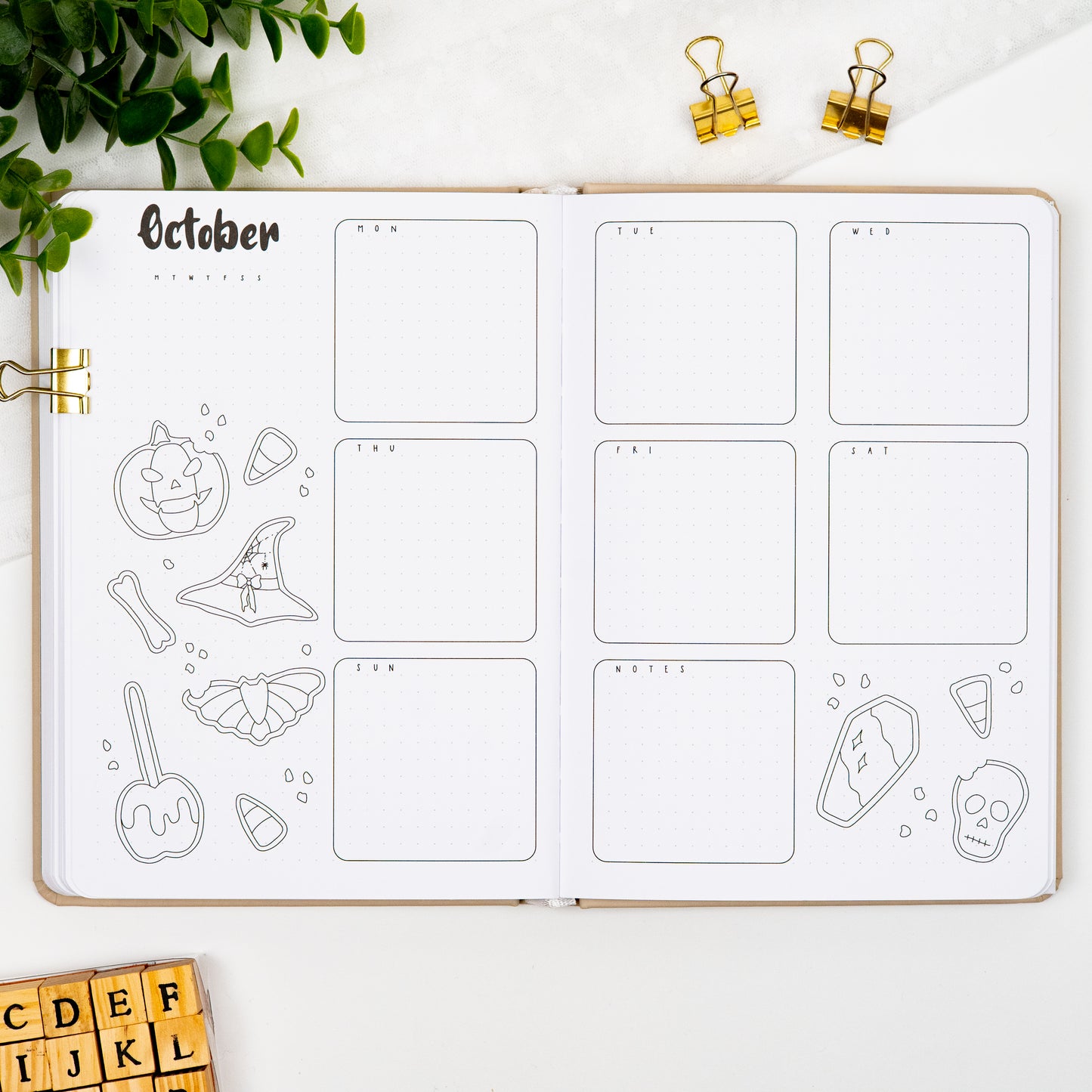 Cloud Undated Premade Bullet Style Journal