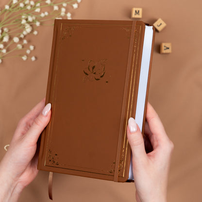 Cinnamon Undated Premade Bullet Style Journal