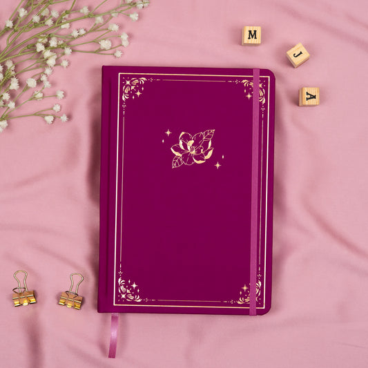 Plum Undated Premade Bullet Style Journal