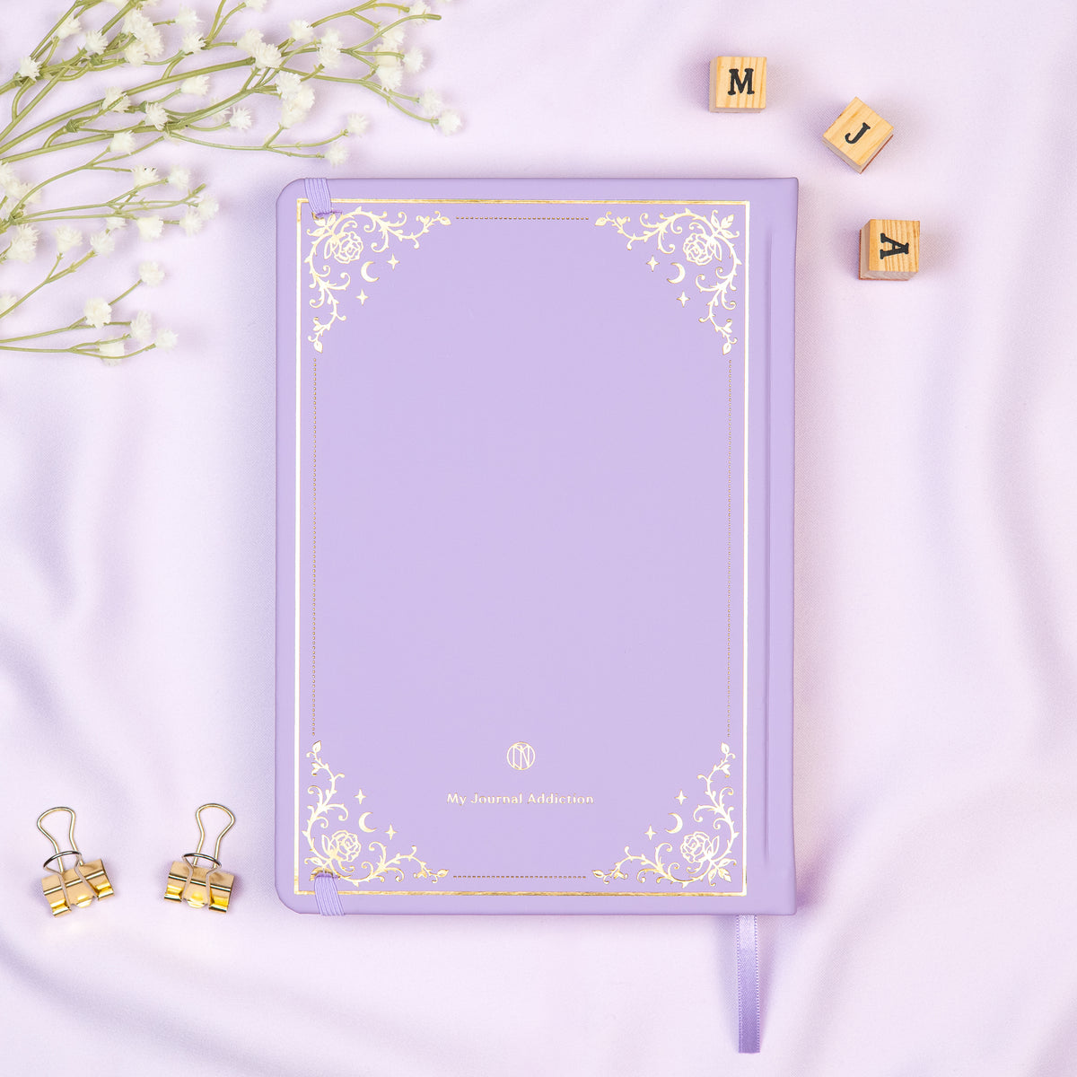 Premade Bullet Style Journal Lavender Undated A5 - Enchanted Rose
