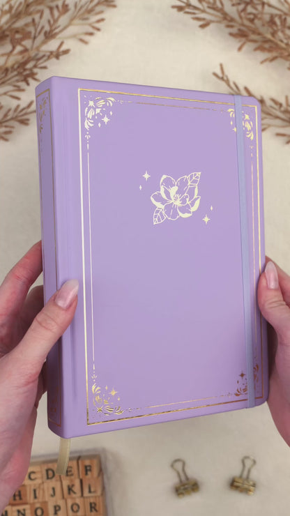 Lavender Undated Premade Bullet Style Journal