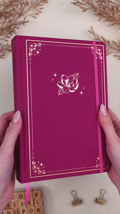 Plum Undated Premade Bullet Style Journal