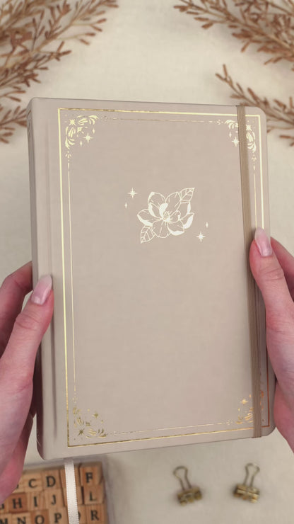 Colored Oat Undated Premade Bullet Style Journal